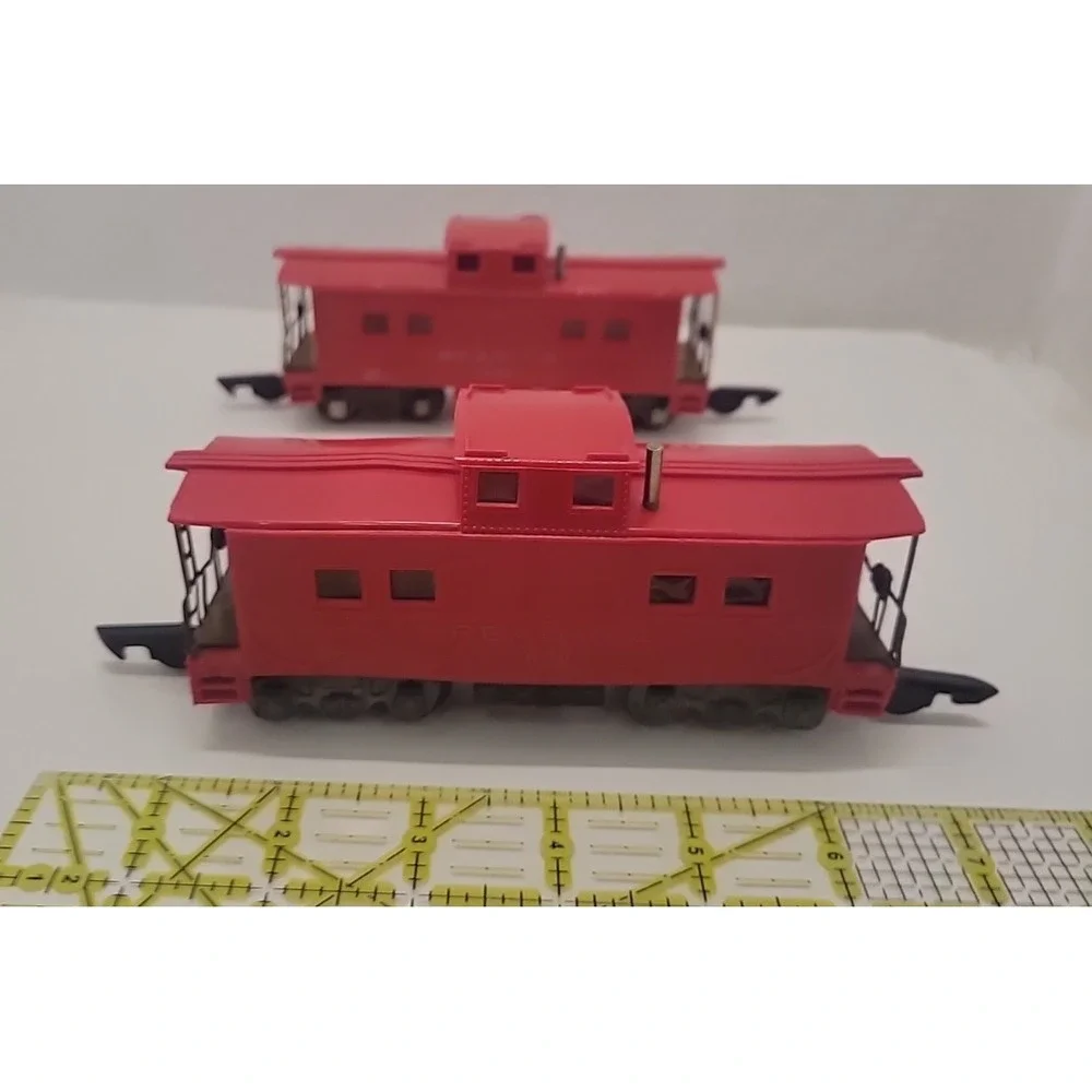 Lot 3 American Flyer 630 Reading Lighted Caboose S Gauge Train Cars